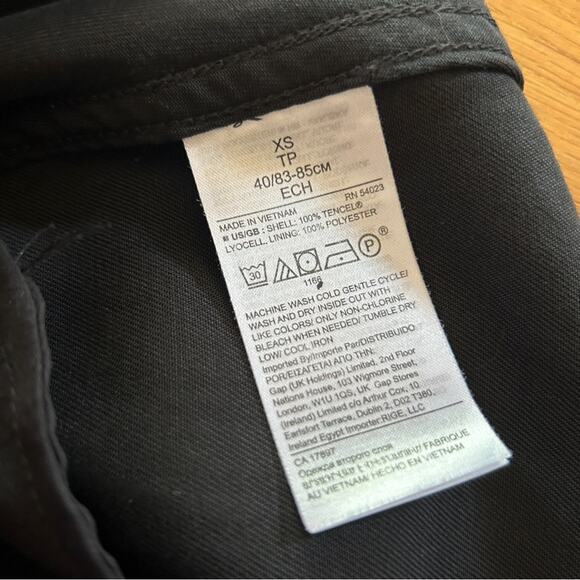 Banana Republic Long Sleeve Tencel Midi Length Shirt Dress in Black Size XS - Picture 8 of 10